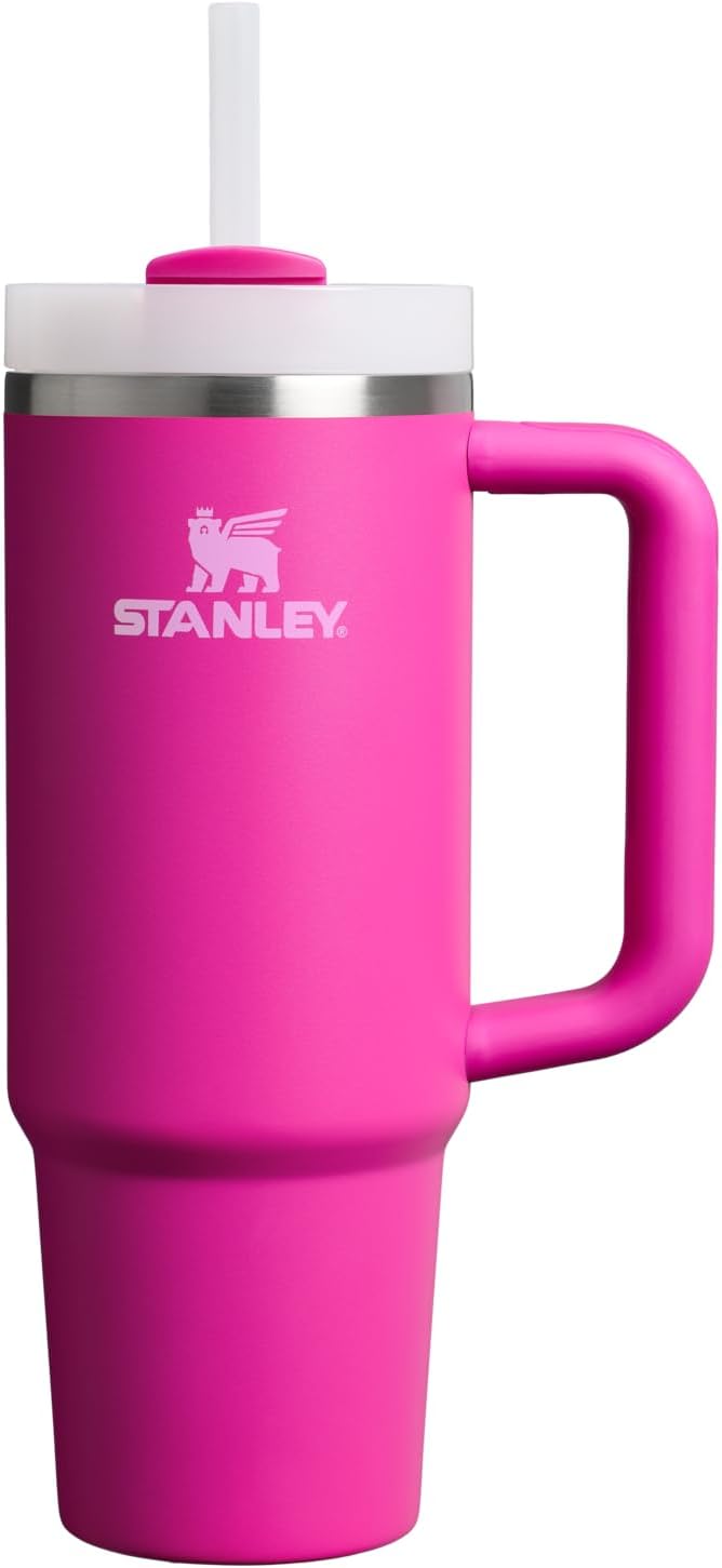 STANLEY Quencher H2.0 Tumbler with Handle and Straw 40 oz | Flowstate 3-Position Lid | Cup Holder Compatible for Travel | Insulated Stainless Steel Cup | BPA-Free | Cherry Blossom