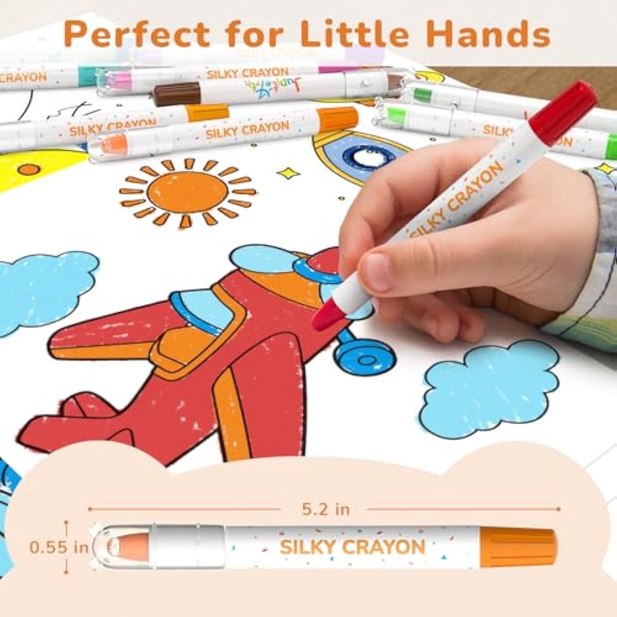 JUPITEARTH 36 Color Twist Crayons for Toddlers 1-3 and Kids 4-8, Non-Toxic Washable Crayons 2-4, Ultra-Silky Easy-Grip Art Supplies, Ideal Coloring Gift for Boys and Girls