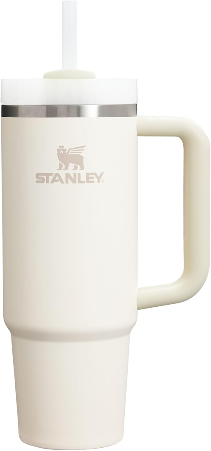 STANLEY Quencher H2.0 Tumbler with Handle and Straw 40 oz | Flowstate 3-Position Lid | Cup Holder Compatible for Travel | Insulated Stainless Steel Cup | BPA-Free | Cherry Blossom
