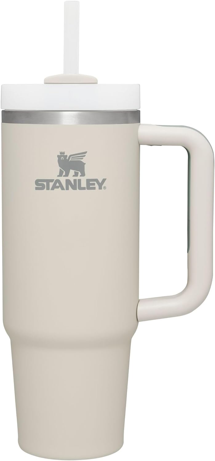 STANLEY Quencher H2.0 Tumbler with Handle and Straw 40 oz | Flowstate 3-Position Lid | Cup Holder Compatible for Travel | Insulated Stainless Steel Cup | BPA-Free | Cherry Blossom