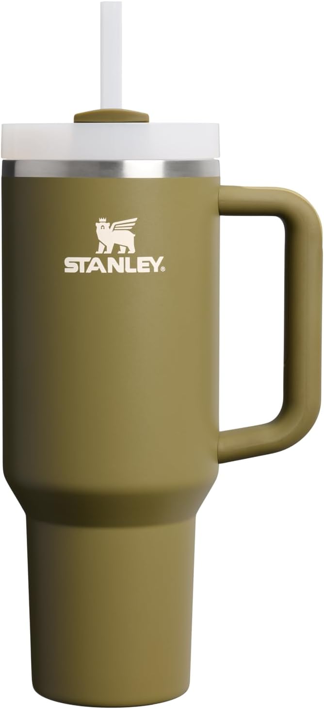 STANLEY Quencher H2.0 Tumbler with Handle and Straw 40 oz | Flowstate 3-Position Lid | Cup Holder Compatible for Travel | Insulated Stainless Steel Cup | BPA-Free | Cherry Blossom