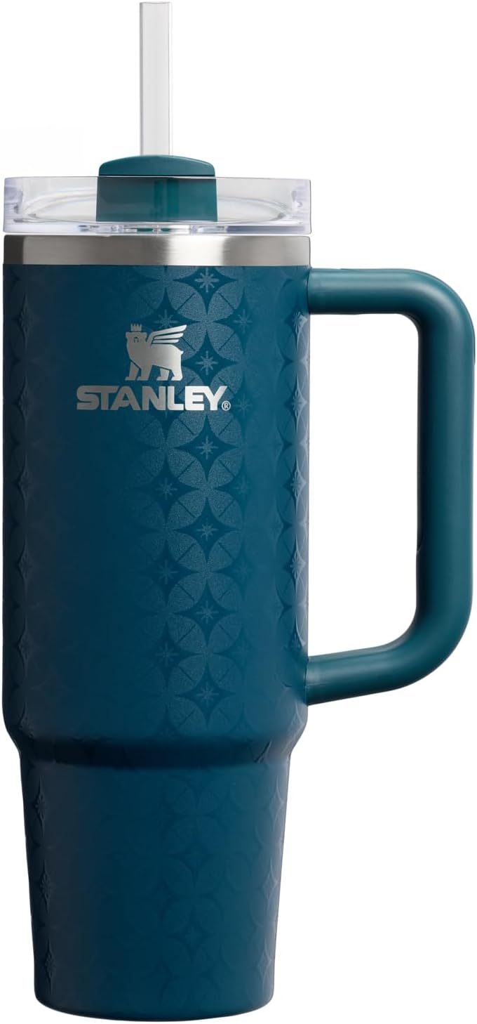 STANLEY Quencher H2.0 Tumbler with Handle and Straw 40 oz | Flowstate 3-Position Lid | Cup Holder Compatible for Travel | Insulated Stainless Steel Cup | BPA-Free | Cherry Blossom