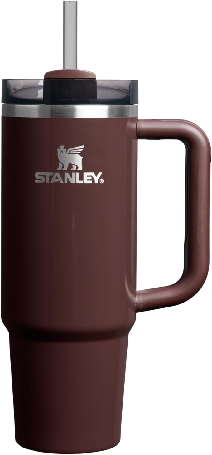 STANLEY Quencher H2.0 Tumbler with Handle and Straw 40 oz | Flowstate 3-Position Lid | Cup Holder Compatible for Travel | Insulated Stainless Steel Cup | BPA-Free | Cherry Blossom