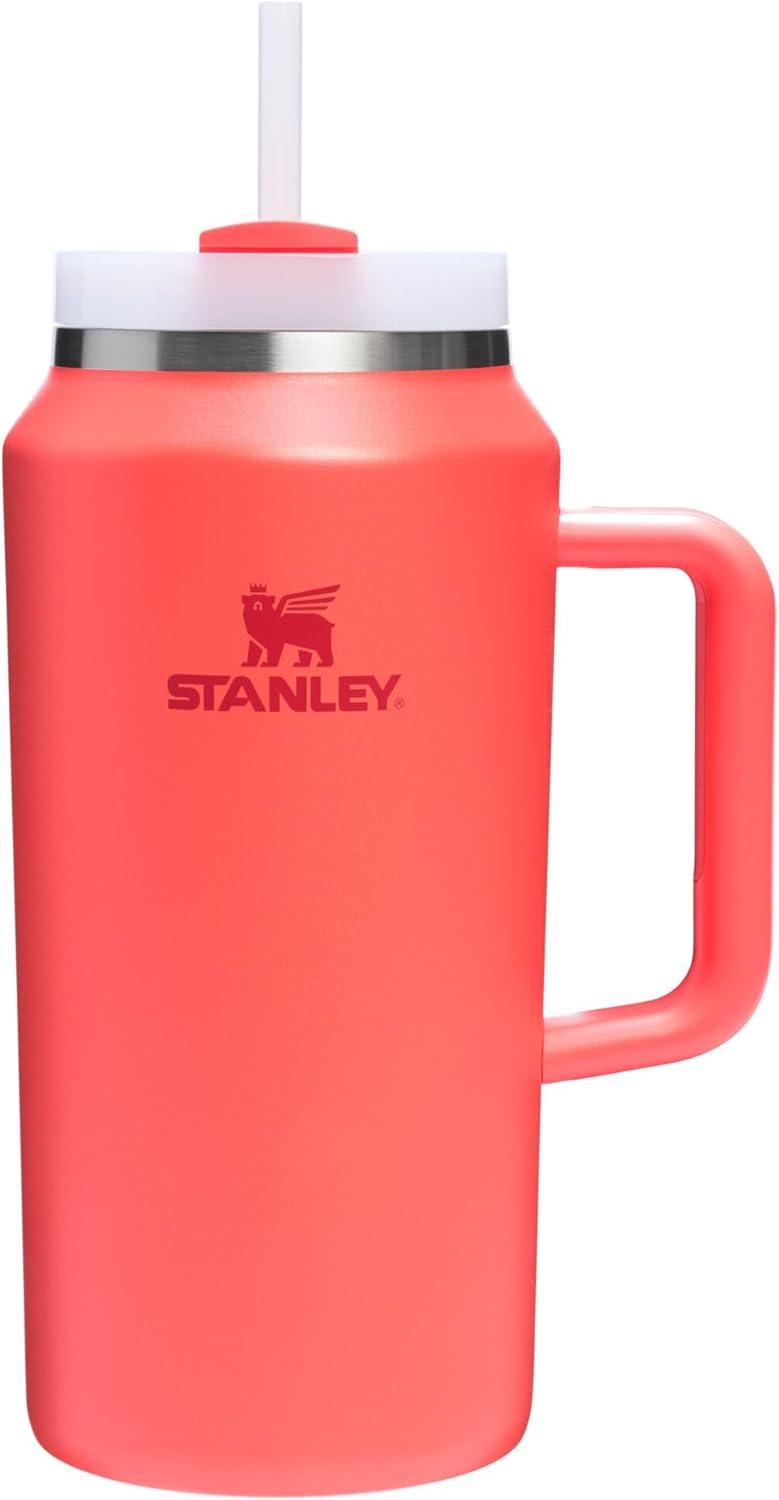 STANLEY Quencher H2.0 Tumbler with Handle and Straw 40 oz | Flowstate 3-Position Lid | Cup Holder Compatible for Travel | Insulated Stainless Steel Cup | BPA-Free | Cherry Blossom