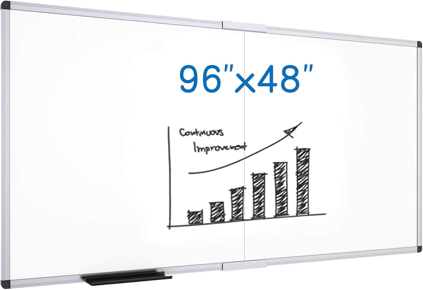 VIZ-PRO Magnetic Dry Erase Board, 36 X 24 Inches, Silver Aluminium Frame