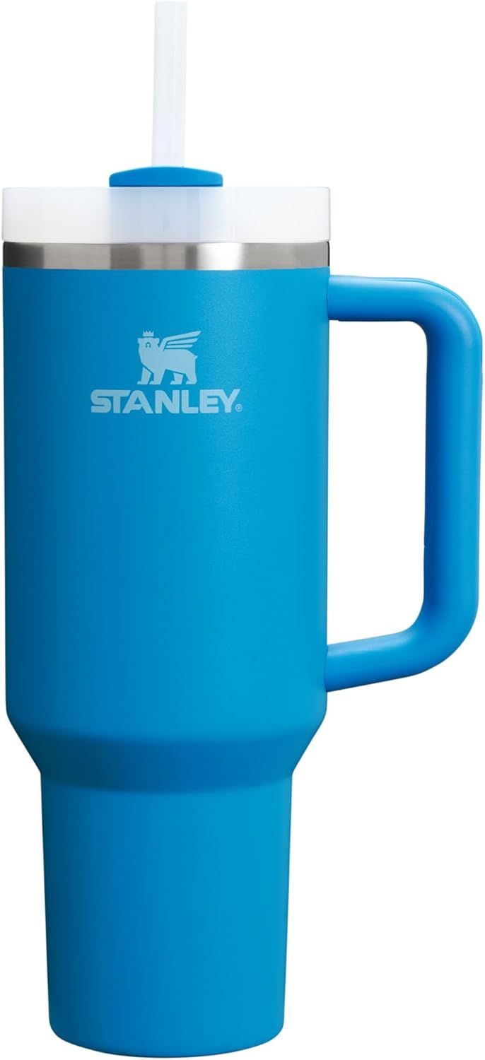 STANLEY Quencher H2.0 Tumbler with Handle and Straw 40 oz | Flowstate 3-Position Lid | Cup Holder Compatible for Travel | Insulated Stainless Steel Cup | BPA-Free | Cherry Blossom