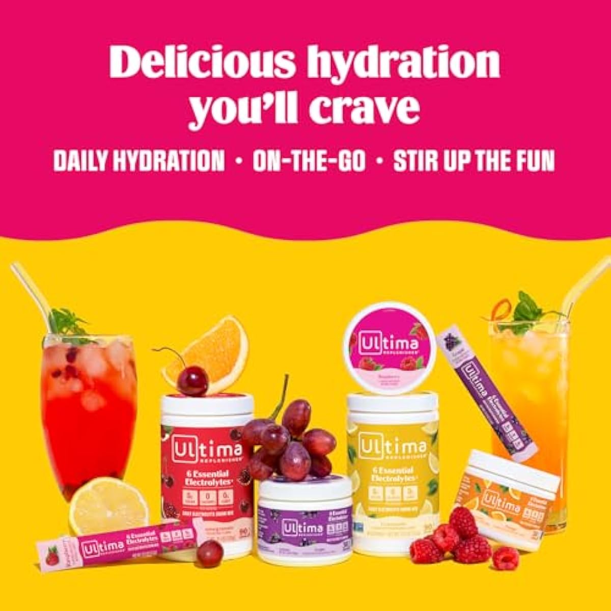 Ultima Replenisher Daily Electrolyte Powder – Original Variety Pack, 20 Stickpacks – Zero Sugar Hydration Packets with 6 Electrolytes and Minerals – Sugar Free, Plant Based & Keto Friendly Drink Mix