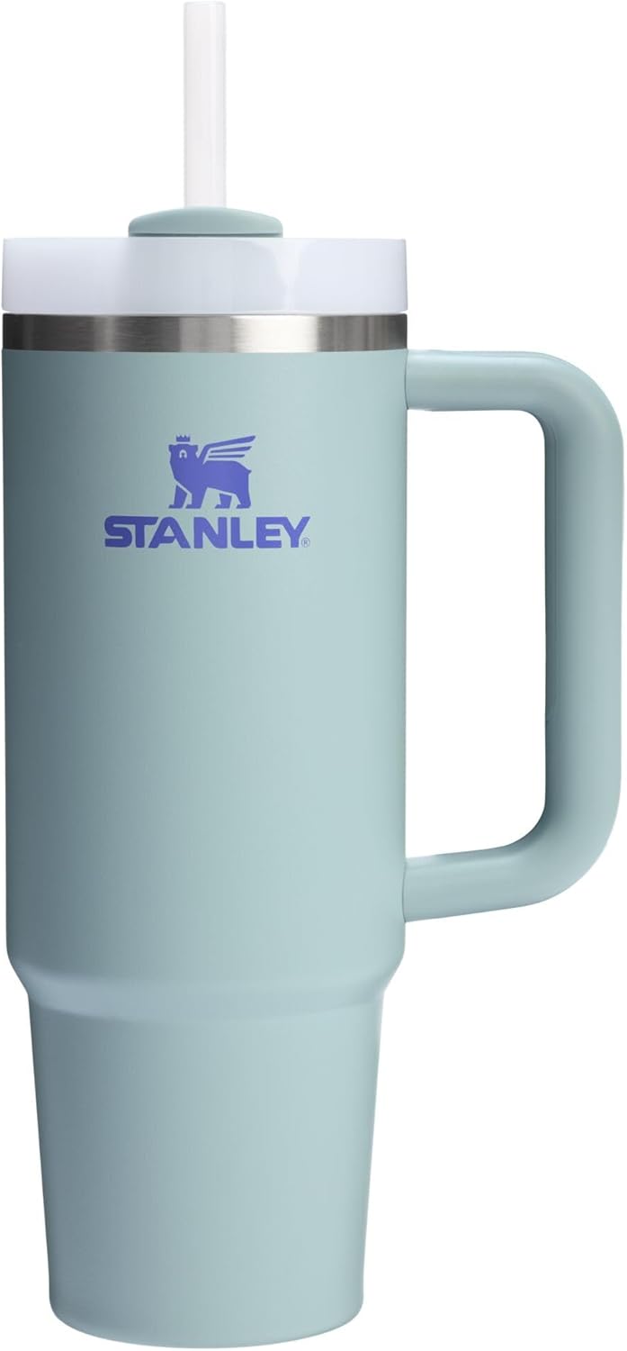 STANLEY Quencher H2.0 Tumbler with Handle and Straw 40 oz | Flowstate 3-Position Lid | Cup Holder Compatible for Travel | Insulated Stainless Steel Cup | BPA-Free | Cherry Blossom
