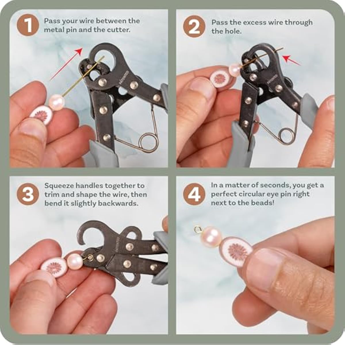 The Beadsmith Original One Step Looper – Create and Trim Consistent 1.5 mm Loops for Jewelry Making, Use With 24-18g Craft Wire (Patented)