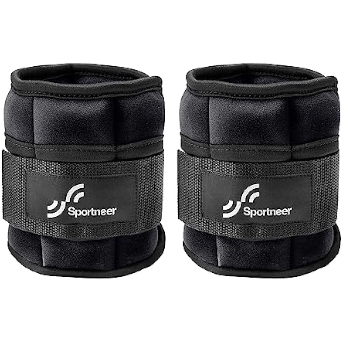 Sportneer Adjustable Ankle Weights Set - 1 Pair (2-10 lbs) Removable Sandbags for Women & Men, Comfortable Neoprene Leg Weights for Walking, Running, Pilates, Yoga, Home Workout & Physical Therapy