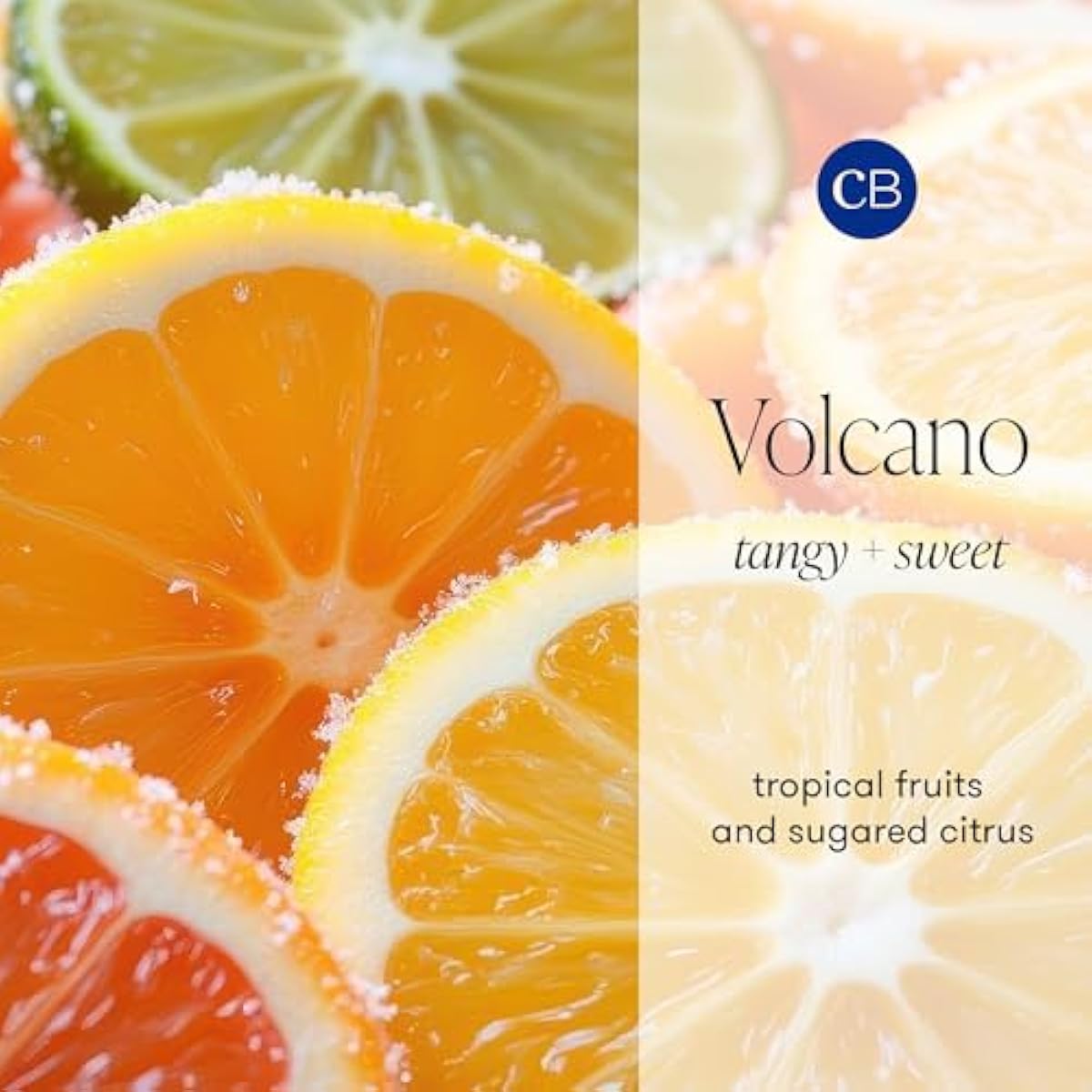 Capri Blue Volcano Scented Candles - Luxury Glass Jar Candles for Home Scented with Tropical Fruit & Sugared Citrus - Soy Wax Blend - Blue Color (19 oz)