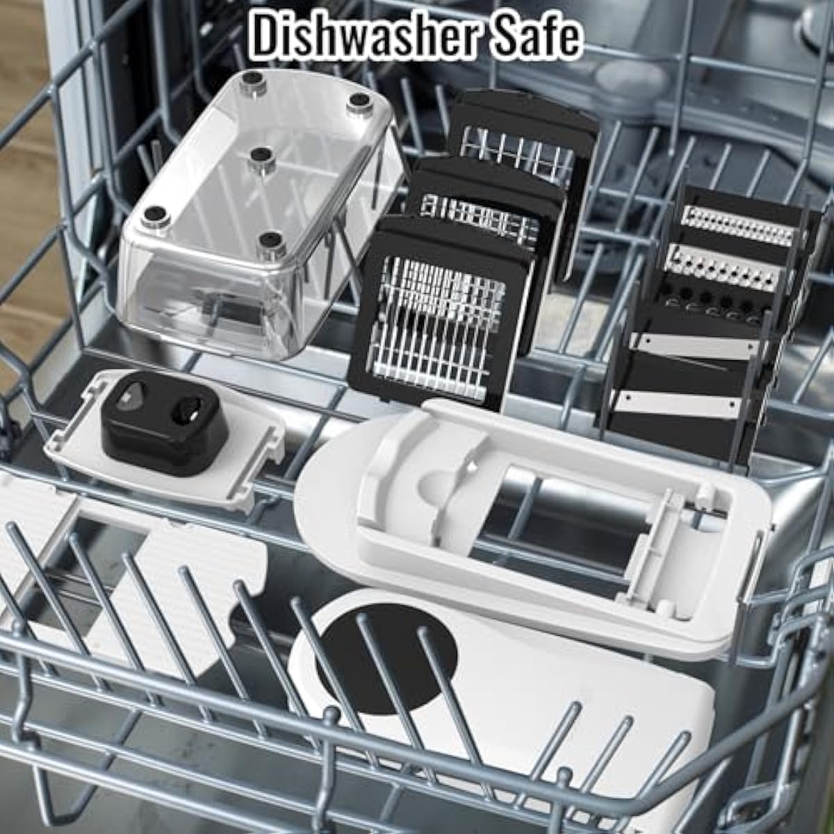 8 Blade All-in-1 Vegetable Chopper Mandoline Slicer with Container, Food Chopper, Onion Chopper, Veggie Cutter for Salad, Kitchen Gadgets Accessories Essentials, White