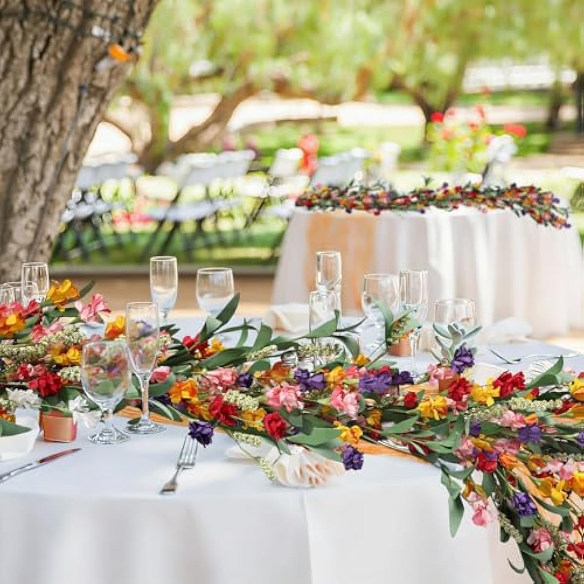 6ft Spring Flower Garland for Mantle Decor: Artificial Floral Vine with Greenery for Wedding Arch, Fireplace, Table & Wall, All Season Home Decor for Summer, Easter, Mother's Day (Yellow+Pink)