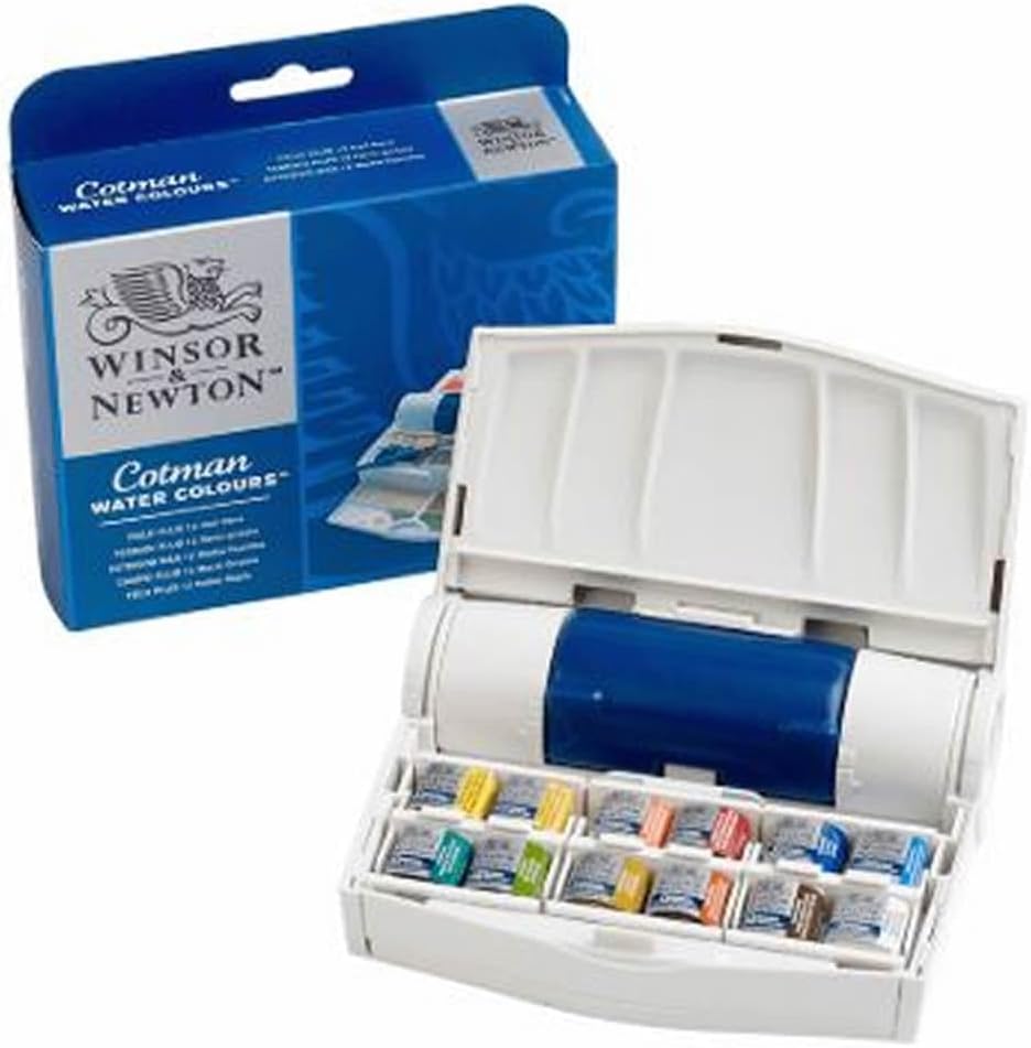 Winsor & Newton Cotman Watercolor Paint Set, 20 Colors, 5ml (0.17-oz) Tubes