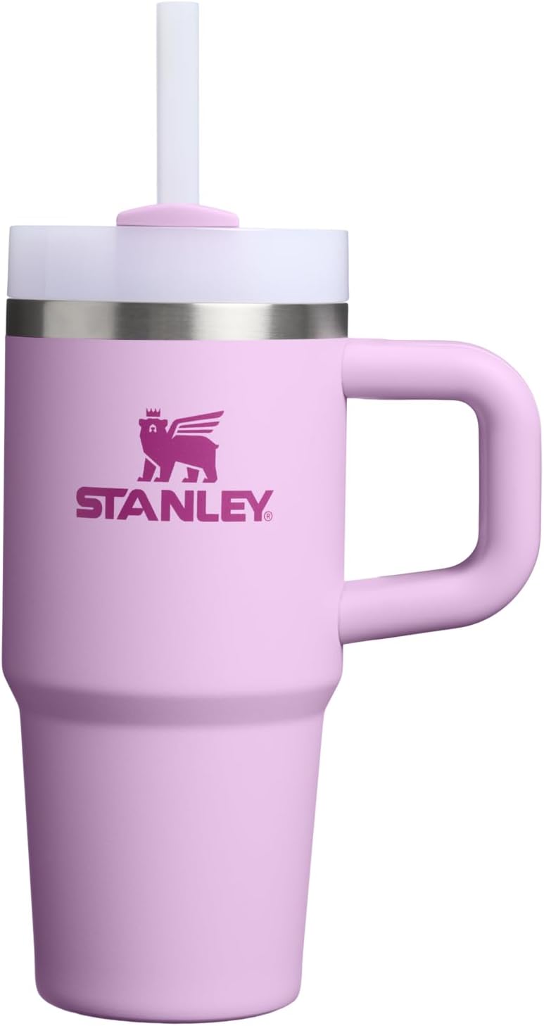 STANLEY Quencher H2.0 Tumbler with Handle and Straw 40 oz | Flowstate 3-Position Lid | Cup Holder Compatible for Travel | Insulated Stainless Steel Cup | BPA-Free | Cherry Blossom