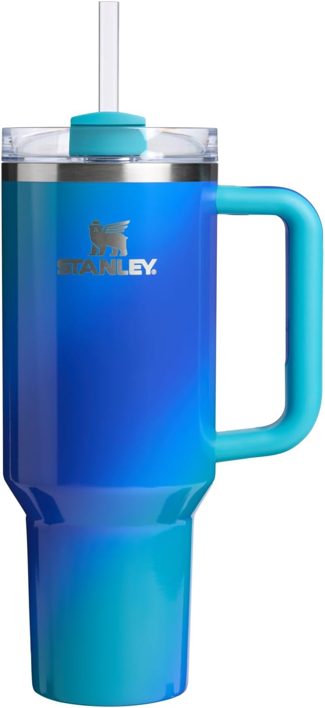 STANLEY Quencher H2.0 Tumbler with Handle and Straw 40 oz | Flowstate 3-Position Lid | Cup Holder Compatible for Travel | Insulated Stainless Steel Cup | BPA-Free | Cherry Blossom