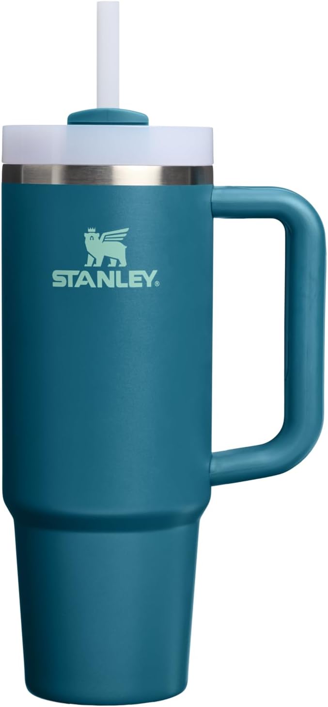 STANLEY Quencher H2.0 Tumbler with Handle and Straw 40 oz | Flowstate 3-Position Lid | Cup Holder Compatible for Travel | Insulated Stainless Steel Cup | BPA-Free | Cherry Blossom