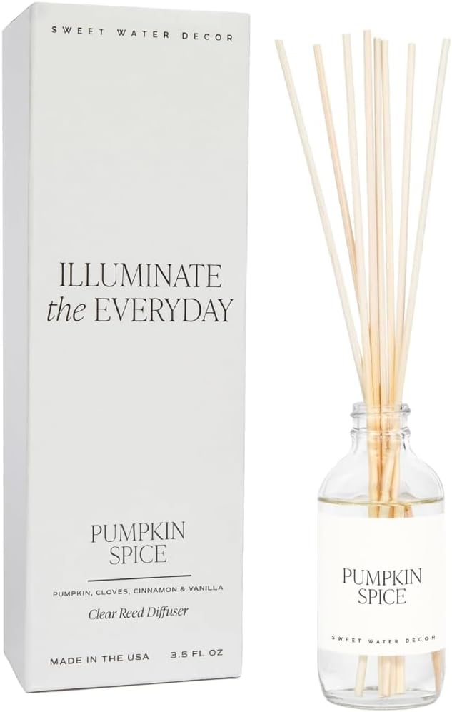 Sweet Water Decor Salt & Sea Reed Diffuser Set - Sea Salt Citrus & Musk Amber Scent Diffuser - Reed Diffusers for Home with Long Lasting Fragrance - Non-Toxic Oil Reed Diffuser - Made in The USA