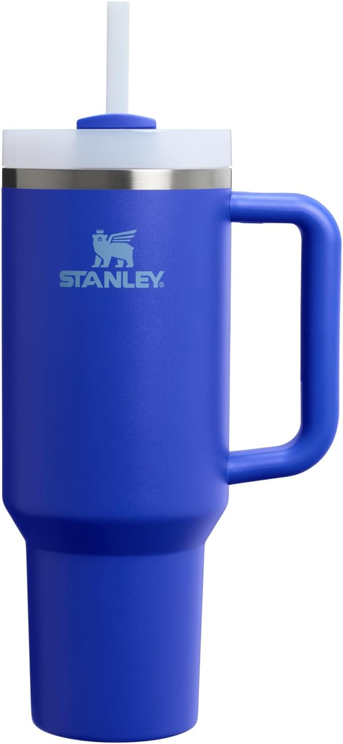 STANLEY Quencher H2.0 Tumbler with Handle and Straw 40 oz | Flowstate 3-Position Lid | Cup Holder Compatible for Travel | Insulated Stainless Steel Cup | BPA-Free | Cherry Blossom