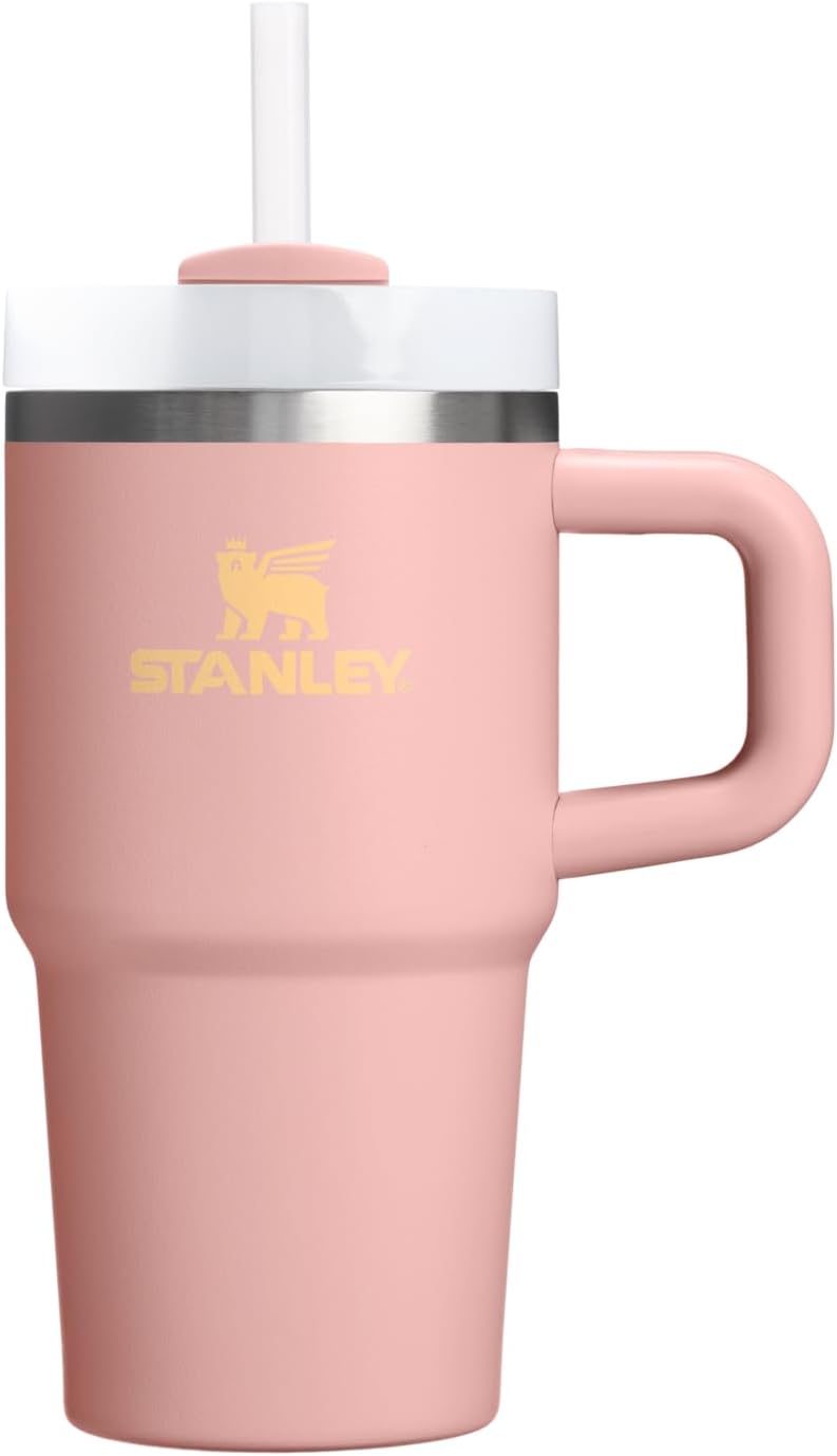 STANLEY Quencher H2.0 Tumbler with Handle and Straw 40 oz | Flowstate 3-Position Lid | Cup Holder Compatible for Travel | Insulated Stainless Steel Cup | BPA-Free | Cherry Blossom