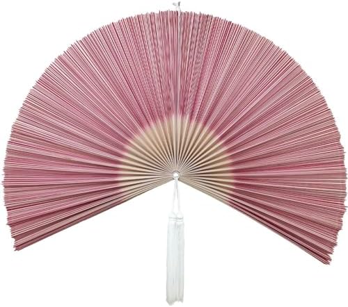 ChumDecor Fan Wall Decor,Large Bamboo Fan Wall Art For Boho Hanging Headboard,Decorative Folding Fan For Over Bed Decorations, (Pink, 40inch)