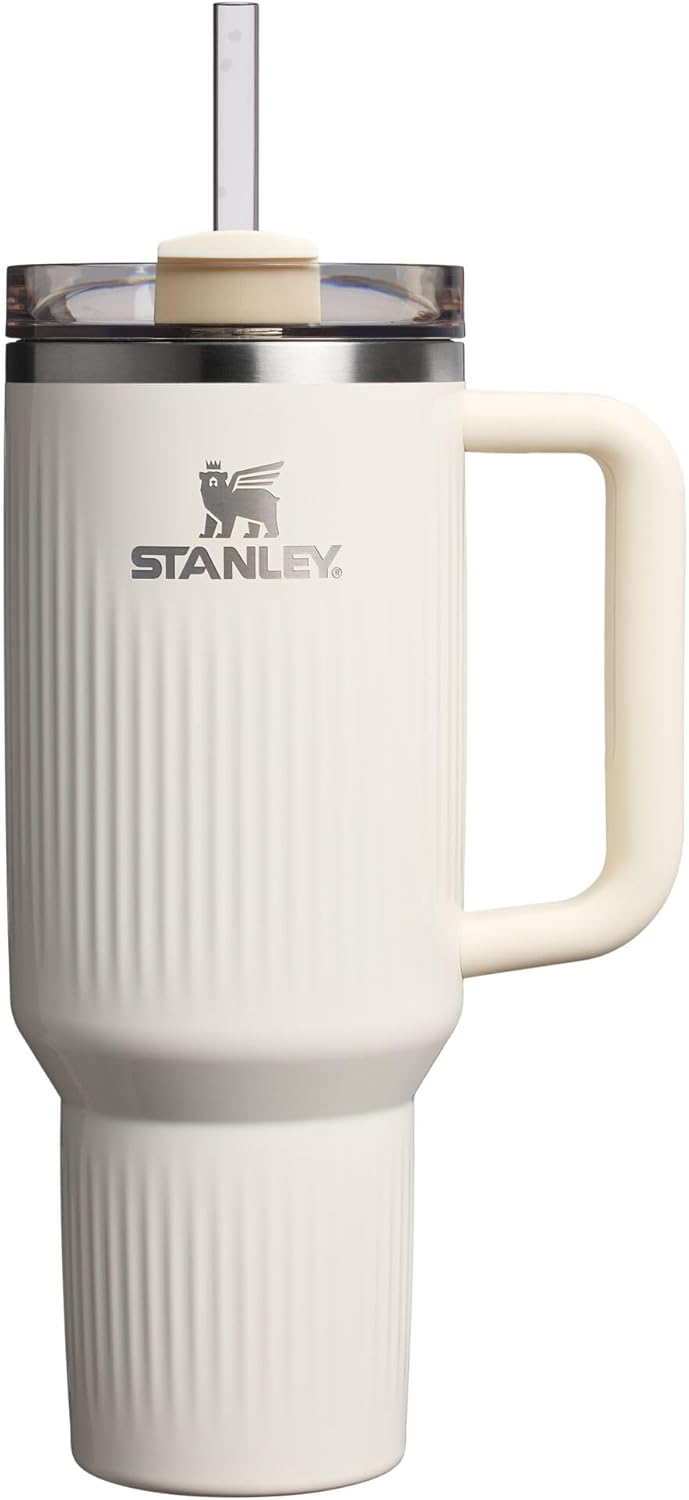STANLEY Quencher H2.0 Tumbler with Handle and Straw 40 oz | Flowstate 3-Position Lid | Cup Holder Compatible for Travel | Insulated Stainless Steel Cup | BPA-Free | Cherry Blossom