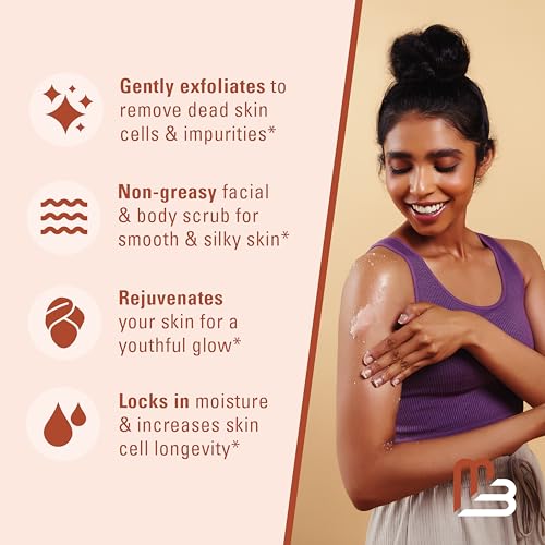 Himalayan Salt Scrub, Face, Foot, and Body Exfoliator with Collagen and Stem Cells, Exfoliating Scrub for Toning, Cellulite, and Skin Care by M3 16 fl oz