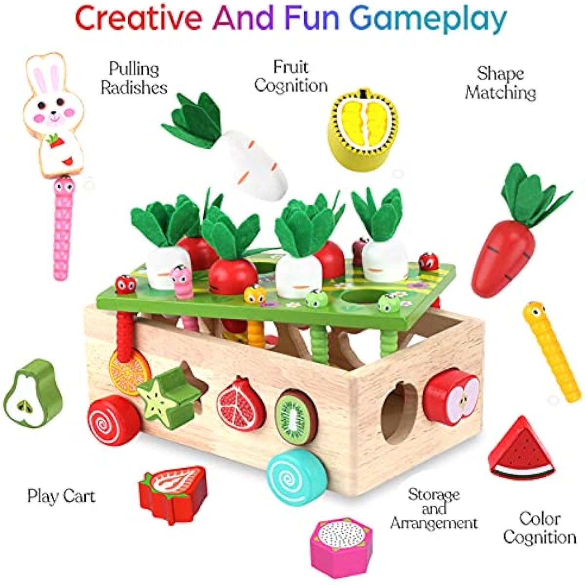 Toddlers Montessori Wooden Educational Toys for Baby Boys Girls Age 1 2 3 Year Old, Shape Sorting Toys 1st One First Birthday Girl Gifts for Kids 1-3, Wood Preschool Learning Fine Motor Skills Game