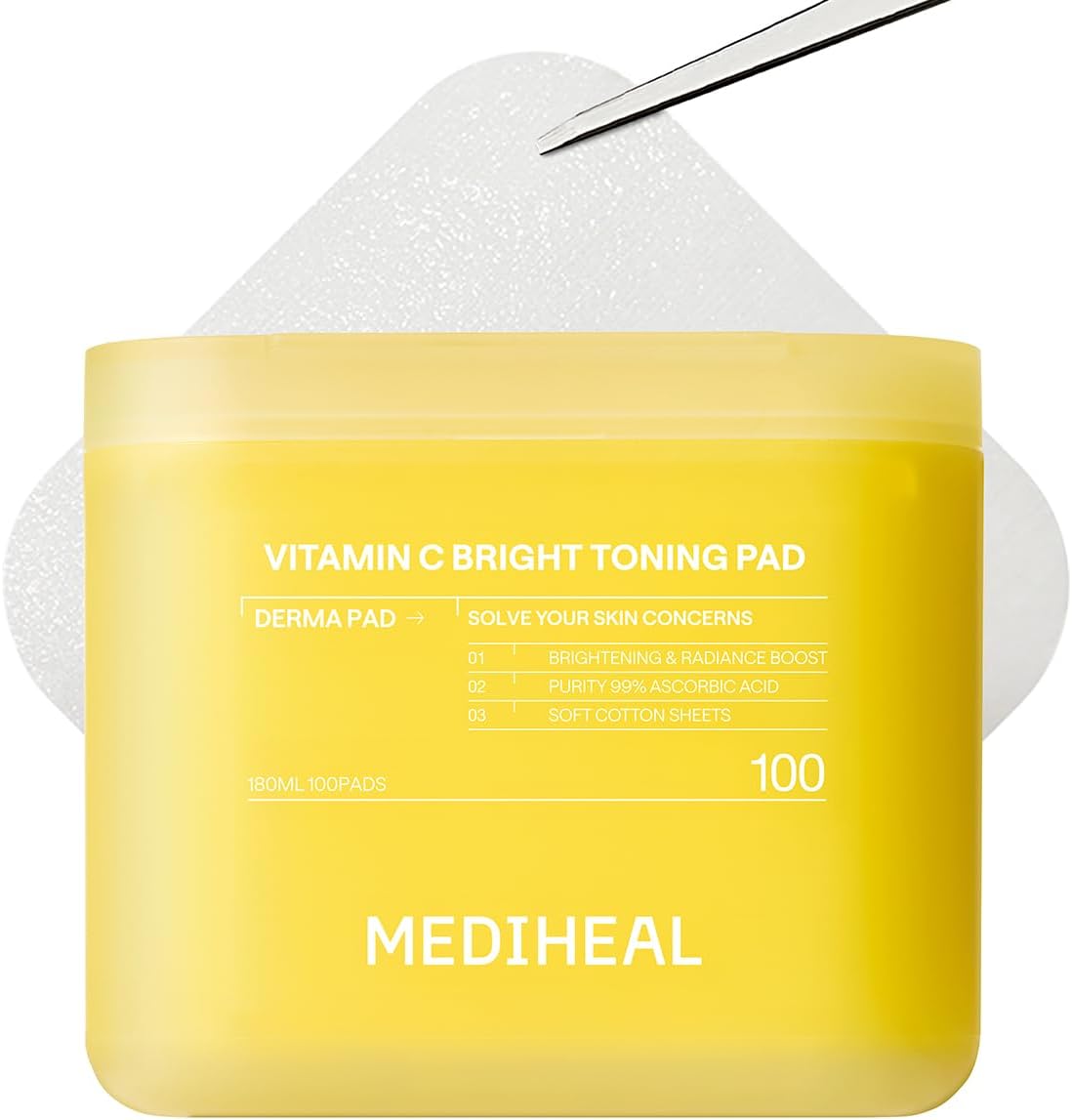 MEDIHEAL Toner Pads 100 Count - Madecassoside Blemish Care Toner Pad with Centella Asiatica - Improves Uneven Skin Tone & Deep Hydration - Vegan Hypoallergenic Face Gauze, Korean Skin Care