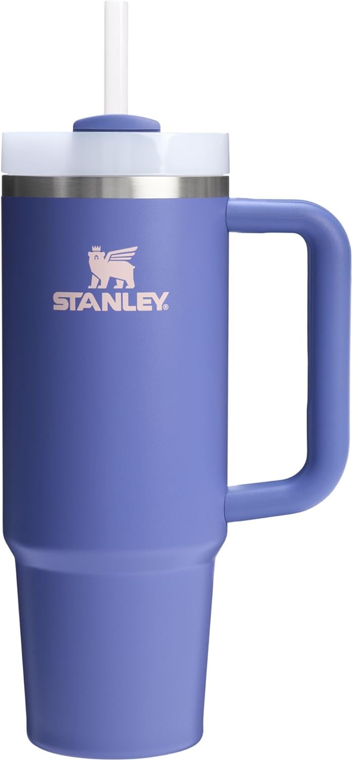 STANLEY Quencher H2.0 Tumbler with Handle and Straw 40 oz | Flowstate 3-Position Lid | Cup Holder Compatible for Travel | Insulated Stainless Steel Cup | BPA-Free | Cherry Blossom