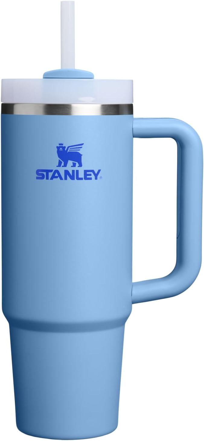 STANLEY Quencher H2.0 Tumbler with Handle and Straw 40 oz | Flowstate 3-Position Lid | Cup Holder Compatible for Travel | Insulated Stainless Steel Cup | BPA-Free | Cherry Blossom