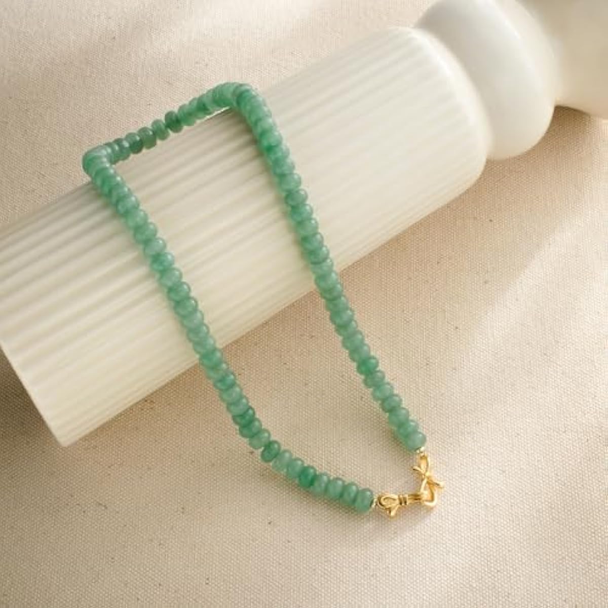 Rainbow Colorful Gemstone Beaded Choker Necklace for Women 14K Gold Bow Birthstone Beads Chokers 18inches
