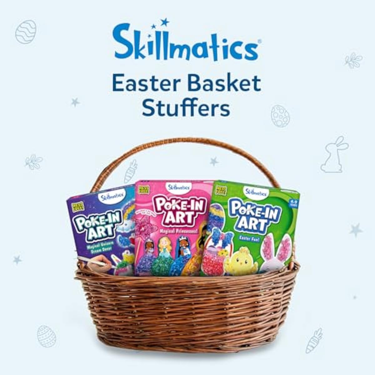 Skillmatics Poke-in Art - Magical Princesses, Mess-Free Fun for Kids, DIY Wood Craft Kits, Creative Activity, Easter Gifts for Girls & Boys Ages 4, 5, 6, 7, 8, 9