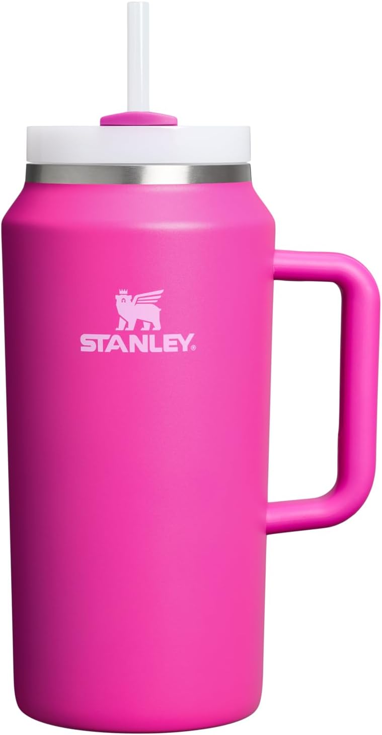 STANLEY Quencher H2.0 Tumbler with Handle and Straw 40 oz | Flowstate 3-Position Lid | Cup Holder Compatible for Travel | Insulated Stainless Steel Cup | BPA-Free | Cherry Blossom