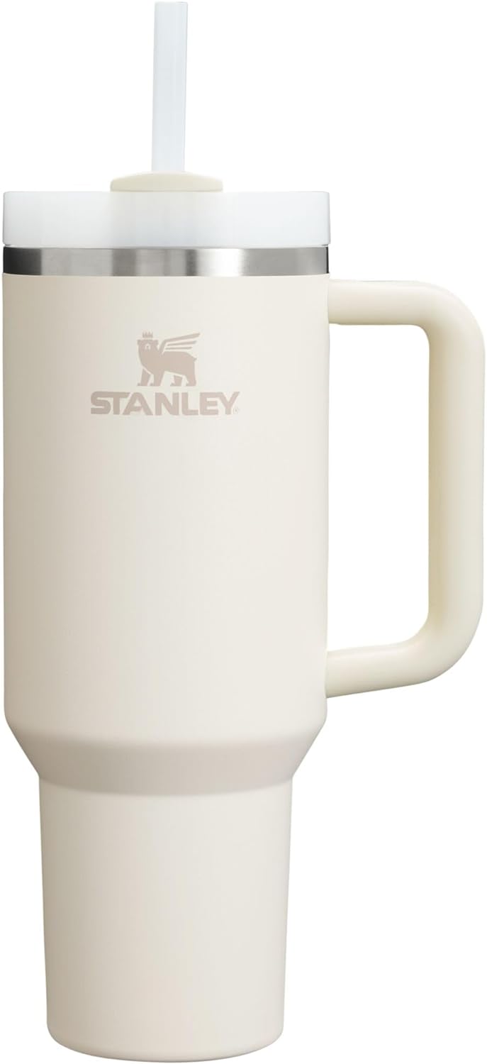 STANLEY Quencher H2.0 Tumbler with Handle and Straw 40 oz | Flowstate 3-Position Lid | Cup Holder Compatible for Travel | Insulated Stainless Steel Cup | BPA-Free | Cherry Blossom