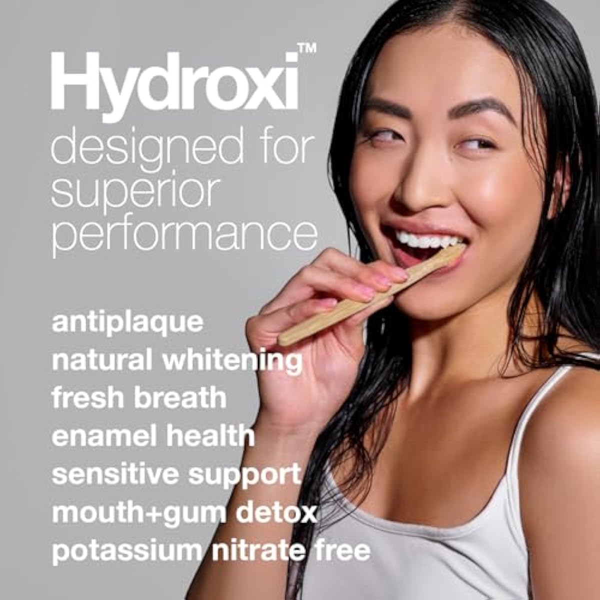 Davids Hydroxi Fluoride Free Nano Hydroxyapatite Toothpaste for Remineralizing, Sensitive Support, Whitening, Antiplaque, SLS Free, Natural Peppermint, 4oz, Made in USA