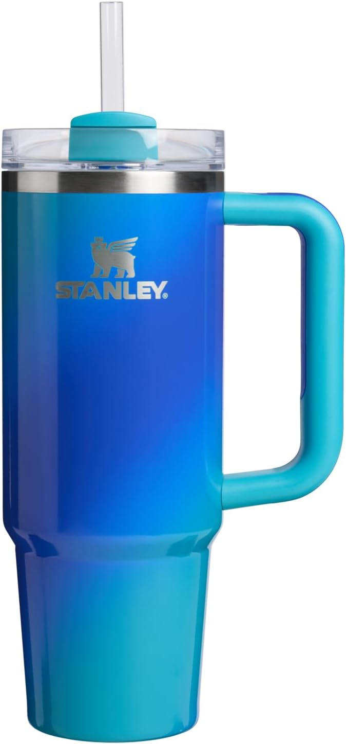 STANLEY Quencher H2.0 Tumbler with Handle and Straw 40 oz | Flowstate 3-Position Lid | Cup Holder Compatible for Travel | Insulated Stainless Steel Cup | BPA-Free | Cherry Blossom
