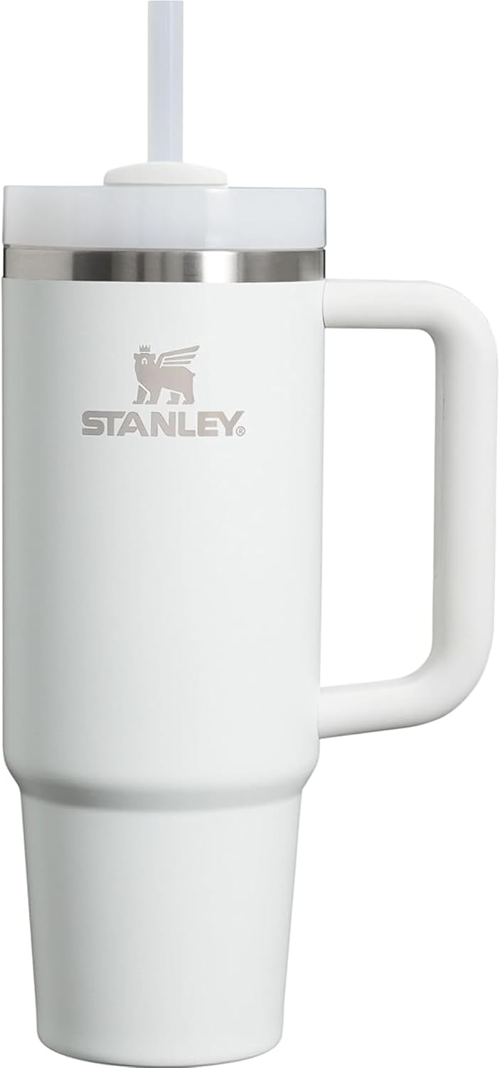 STANLEY Quencher H2.0 Tumbler with Handle and Straw 40 oz | Flowstate 3-Position Lid | Cup Holder Compatible for Travel | Insulated Stainless Steel Cup | BPA-Free | Cherry Blossom