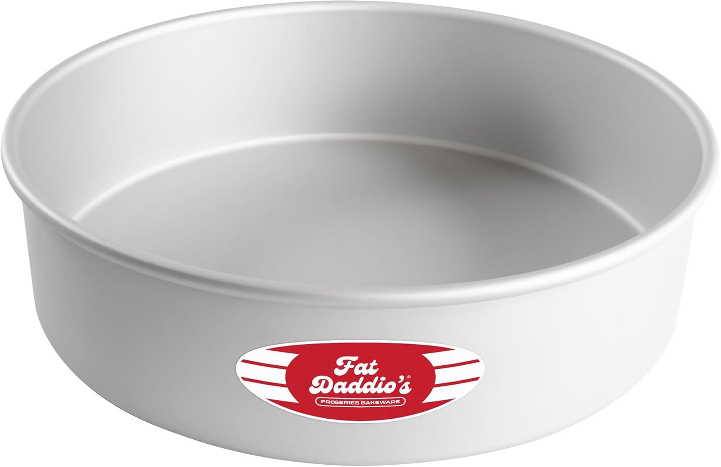 Fat Daddio's Anodized Aluminum Round Cake Pans, 2 Piece Set, 8 x 2 Inch