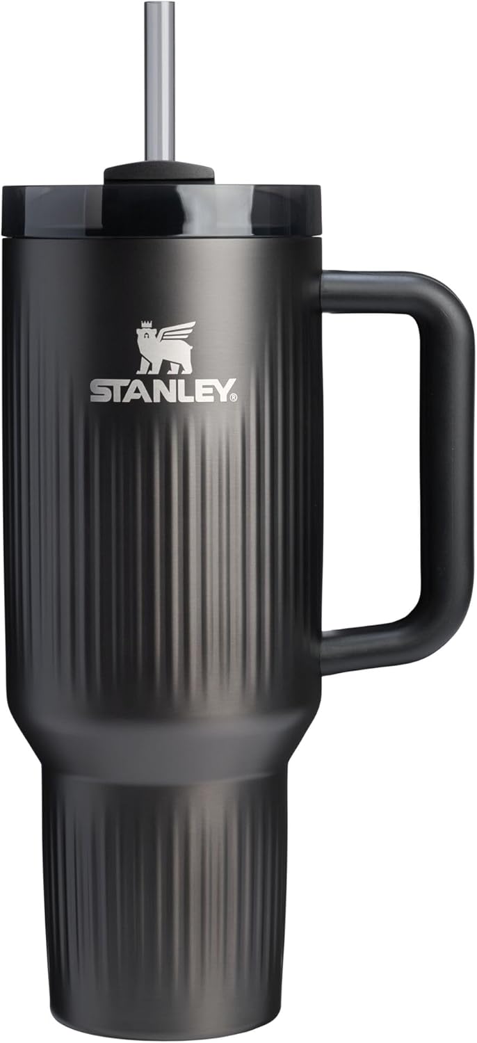 STANLEY Quencher H2.0 Tumbler with Handle and Straw 40 oz | Flowstate 3-Position Lid | Cup Holder Compatible for Travel | Insulated Stainless Steel Cup | BPA-Free | Cherry Blossom