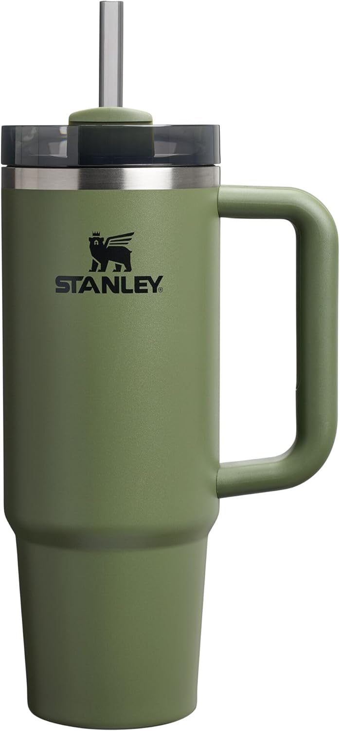 STANLEY Quencher H2.0 Tumbler with Handle and Straw 40 oz | Flowstate 3-Position Lid | Cup Holder Compatible for Travel | Insulated Stainless Steel Cup | BPA-Free | Cherry Blossom