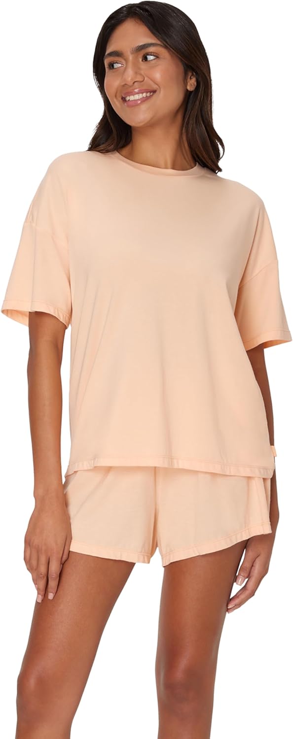 Hanes Women's Pajamas Set, Comfywear Pajamas for Women Set, Originals SupertSoft Loungewear, T-Shirt & Sleep Shorts