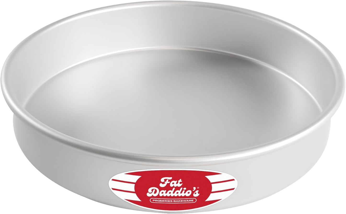 Fat Daddio's Anodized Aluminum Round Cake Pans, 2 Piece Set, 8 x 2 Inch