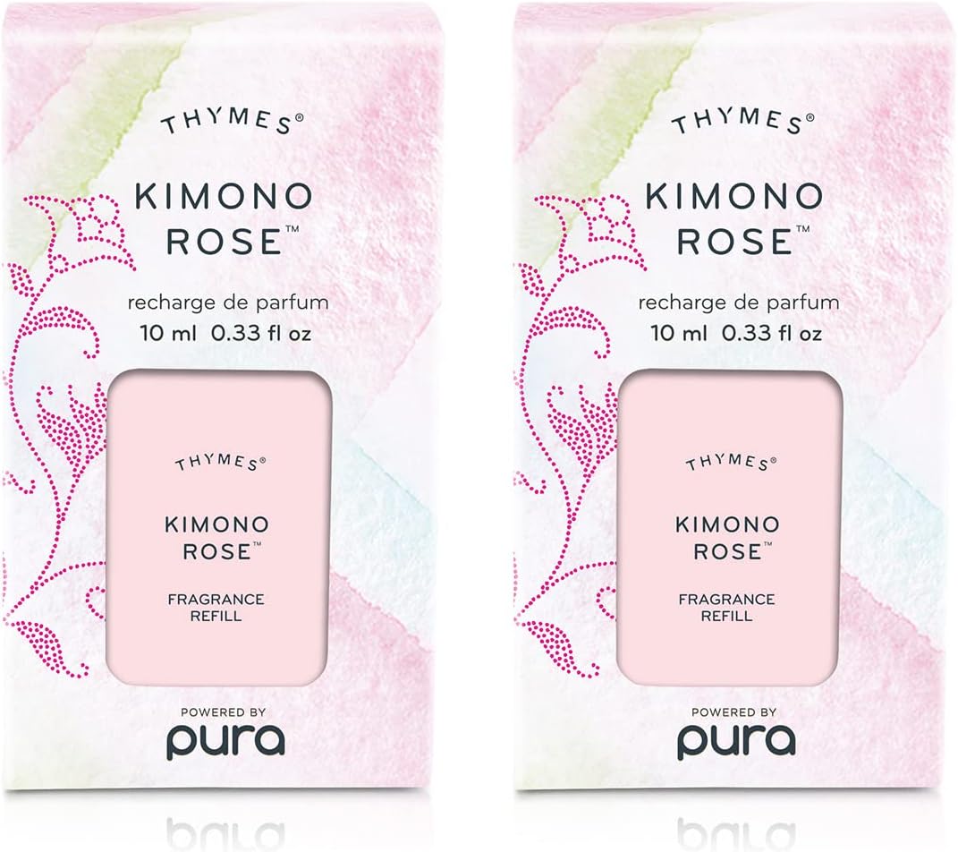 Thymes Pura Refills – 2 Pack of Oil Diffuser Scents – Long-Lasting Pura Diffuser Refills – Premium Home Fragrance – Notes of Rosemary, Sage, Lemon, Sea Salt & Jasmine (Cyprus Sea Salt, Pack of 2)