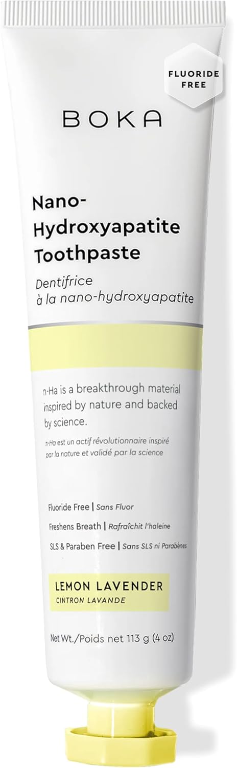 Boka Fluoride Free Toothpaste, Nano Hydroxyapatite Toothpaste, Appropriate for Sensitive Teeth - for Adult Oral Care - Ela Mint Flavor, 4 Fl Oz 1Pk US Manufactured