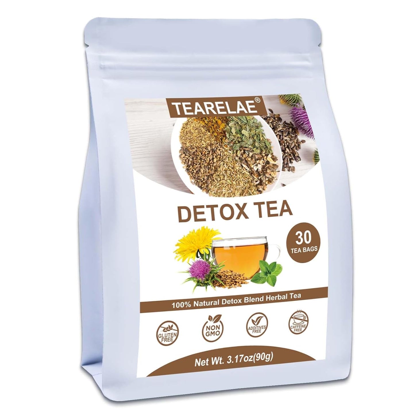 TEARELAE - Linden Tea Bags, 45 Count - Premium Natural Linden Flower & Leaf - Cut & Sifted Te de Tilo - Caffeine-free - Non-GMO - Soothing Herbal Tea for Evening Relaxation