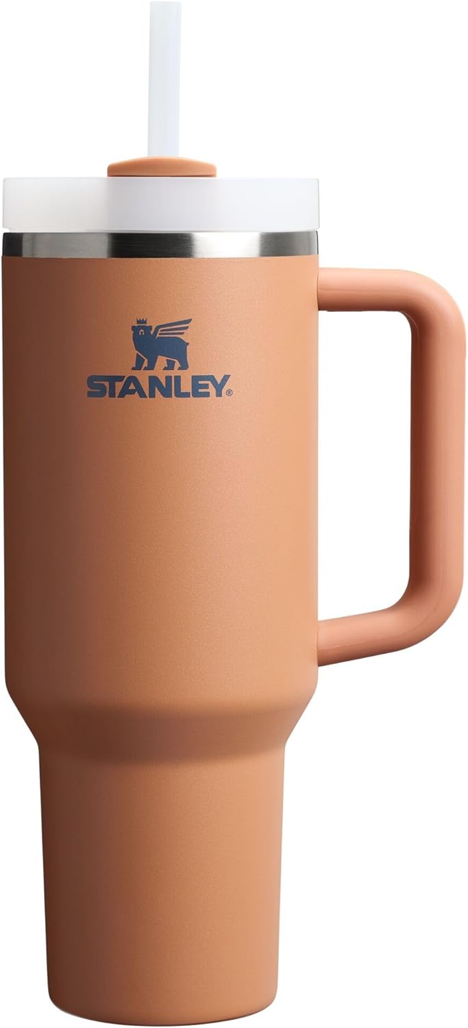 STANLEY Quencher H2.0 Tumbler with Handle and Straw 40 oz | Flowstate 3-Position Lid | Cup Holder Compatible for Travel | Insulated Stainless Steel Cup | BPA-Free | Cherry Blossom