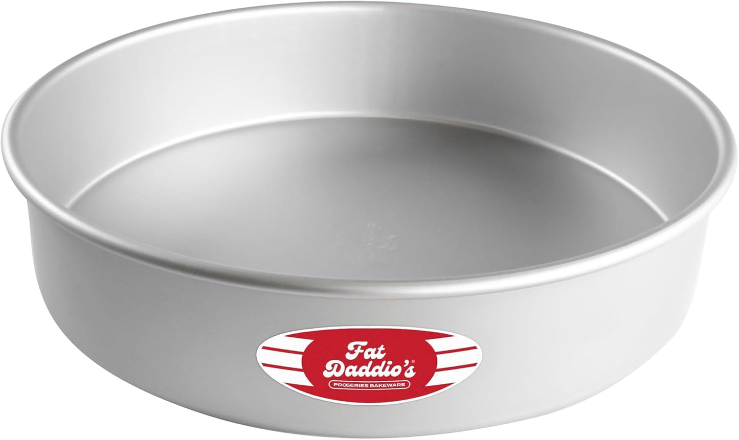 Fat Daddio's Anodized Aluminum Round Cake Pans, 2 Piece Set, 8 x 2 Inch