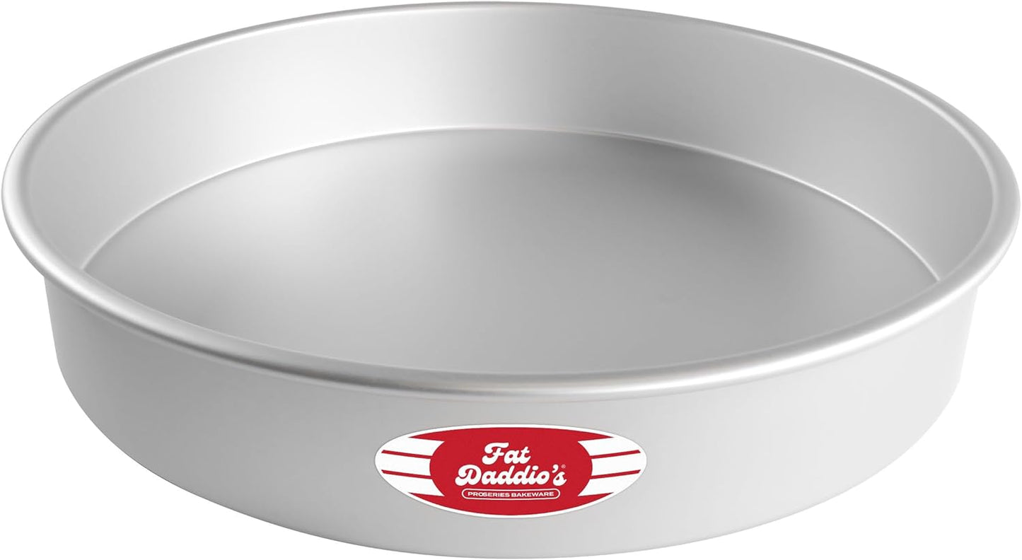 Fat Daddio's Anodized Aluminum Round Cake Pans, 2 Piece Set, 8 x 2 Inch