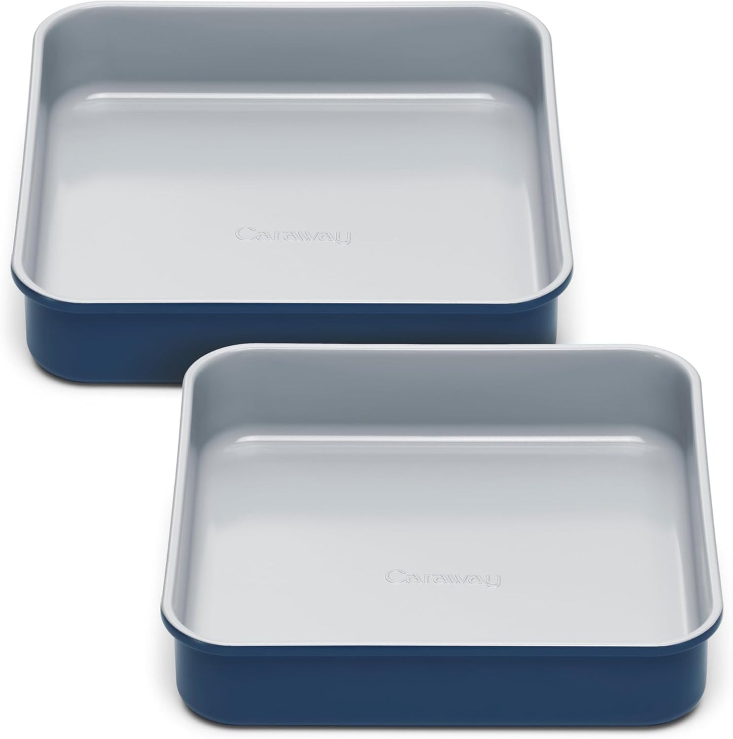 Caraway Non-Stick Ceramic 9” Square Pan - Naturally Slick Ceramic Coating - Non-Toxic, PTFE & PFOA Free - Perfect for Brownies, Lemon Bars, Cakes, & More - Navy